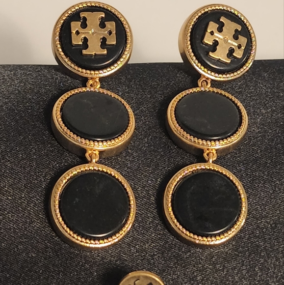 Tory Burch Jewelry - Tory Burch black 3 circle dangles